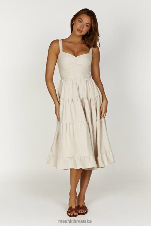 Meshki midi haljina od lana adriana XH4NH194 odjeća prirodni