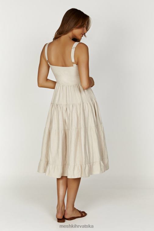 Meshki midi haljina od lana adriana XH4NH194 odjeća prirodni