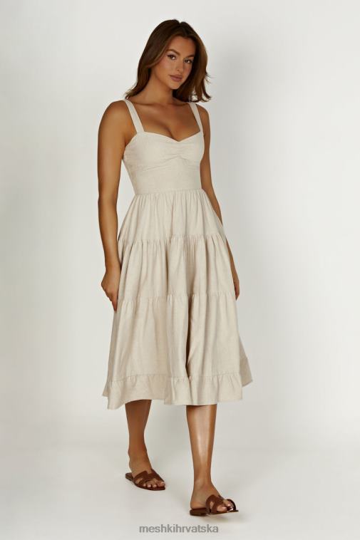 Meshki midi haljina od lana adriana XH4NH194 odjeća prirodni