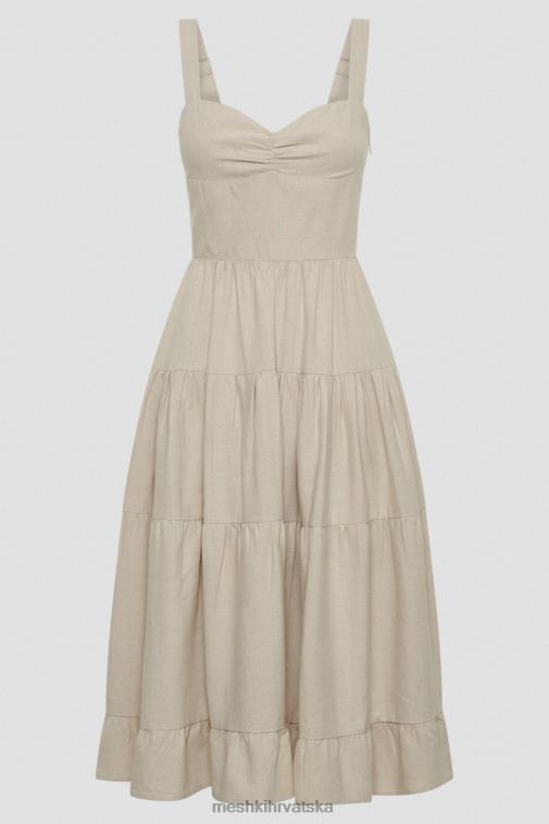Meshki midi haljina od lana adriana XH4NH194 odjeća prirodni