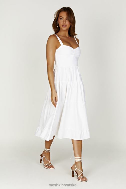Meshki midi haljina od lana adriana XH4NH414 odjeća bijela