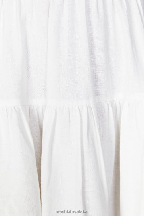 Meshki midi haljina od lana adriana XH4NH414 odjeća bijela