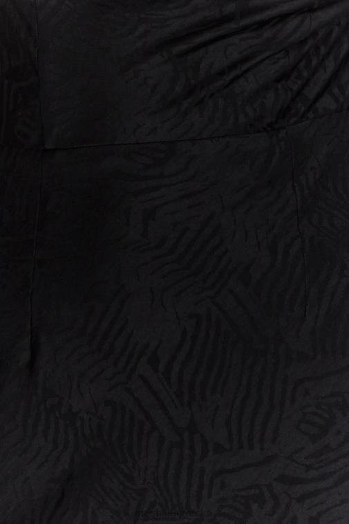 Meshki midi haljina s kapuljačom XH4NH634 odjeća crno