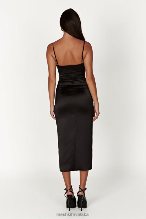 Meshki midi haljina s korzetom u boji kamelije XH4NH601 odjeća crno