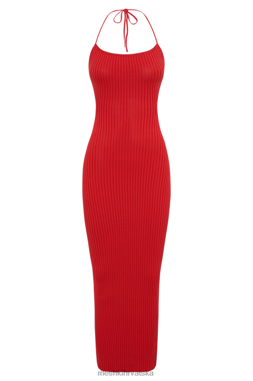 Meshki morgan halter pletena midi haljina XH4NH360 odjeća Crvena