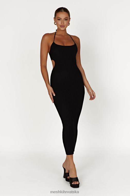 Meshki morgan halter pletena midi haljina XH4NH491 odjeća crno