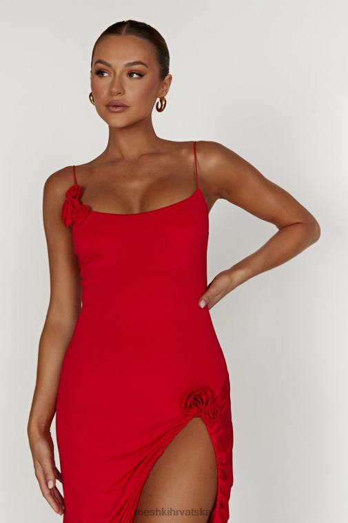 Meshki nevaeh ružičasta midi haljina XH4NH277 odjeća Crvena