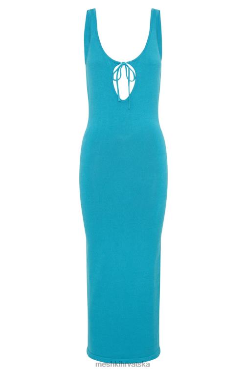 Meshki nola izrezana pletena midi haljina XH4NH662 odjeća akvamarin