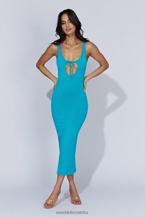 Meshki nola izrezana pletena midi haljina XH4NH662 odjeća akvamarin