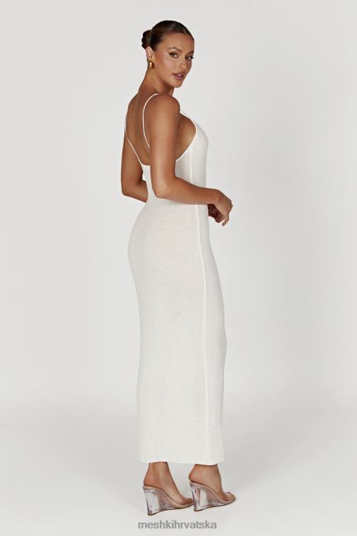 Meshki pletena midi haljina u boji magnolije XH4NH560 odjeća slonovača