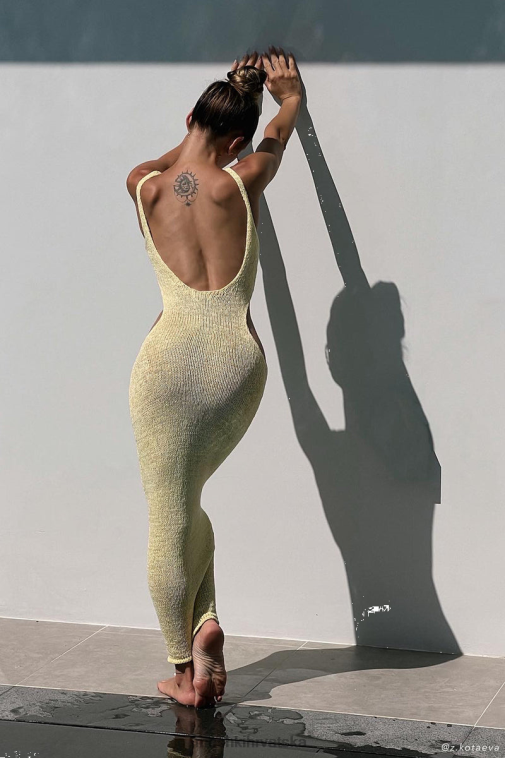 Meshki shae pletena midi haljina s širokim izrezom XH4NH189 odjeća limun