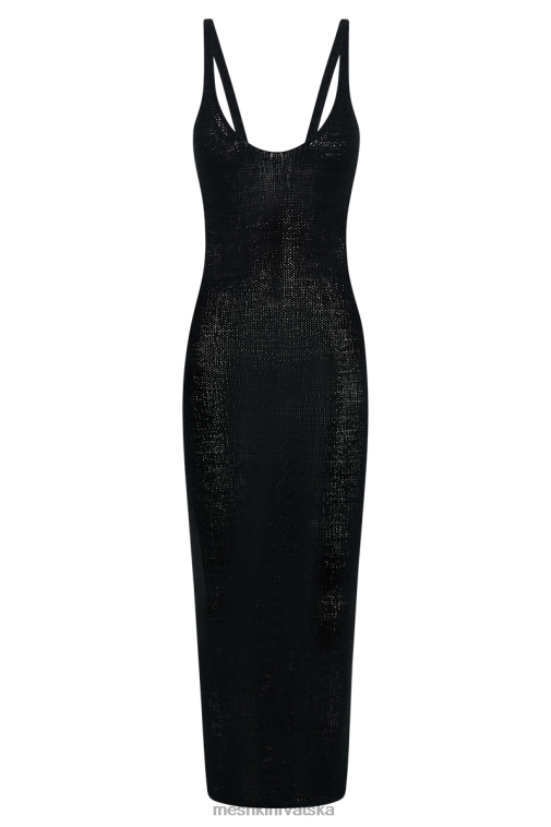 Meshki shae pletena midi haljina s širokim izrezom XH4NH427 odjeća crno