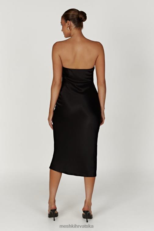 Meshki tyler satenska midi haljina bez naramenica XH4NH568 odjeća crno