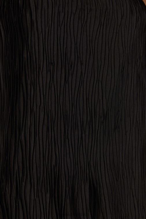 Meshki athena plisse mini haljina na duge staze XH4NH320 odjeća crno