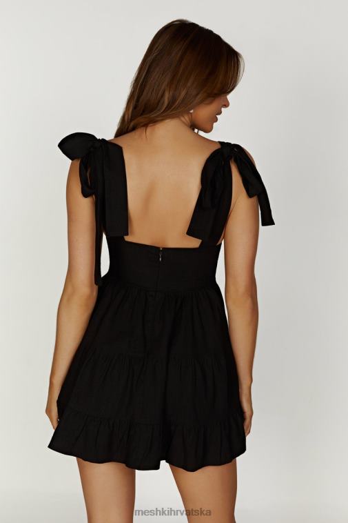 Meshki aurelia lanena mini haljina XH4NH212 odjeća crno