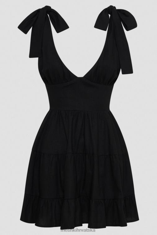 Meshki aurelia lanena mini haljina XH4NH212 odjeća crno