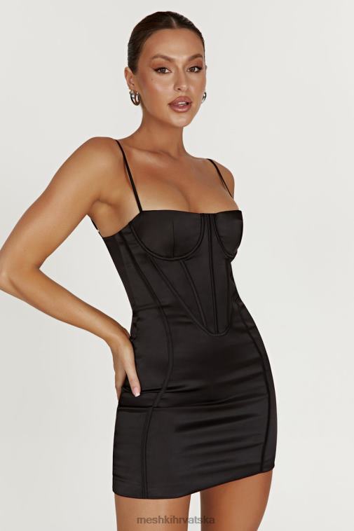 Meshki bridget mini haljina s korzetom XH4NH397 odjeća crno