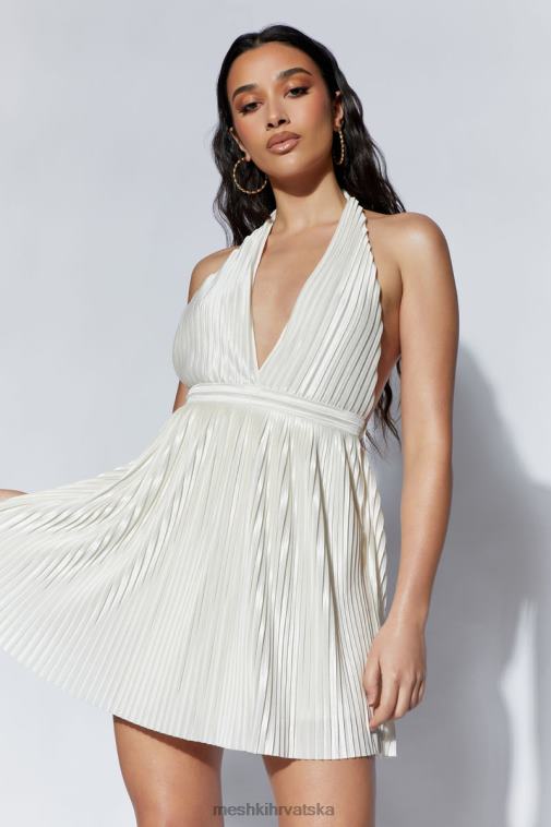 Meshki darya plisirana mini haljina s halterima XH4NH665 odjeća pšenica