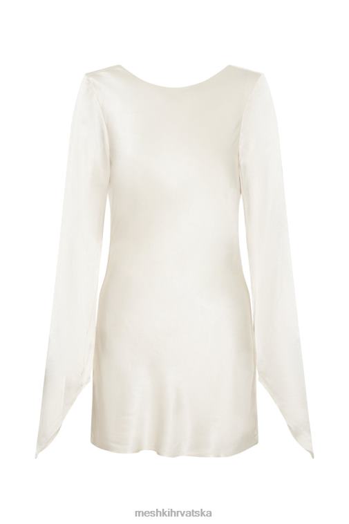 Meshki davina satenska mini haljina dugih rukava XH4NH183 odjeća slonovača