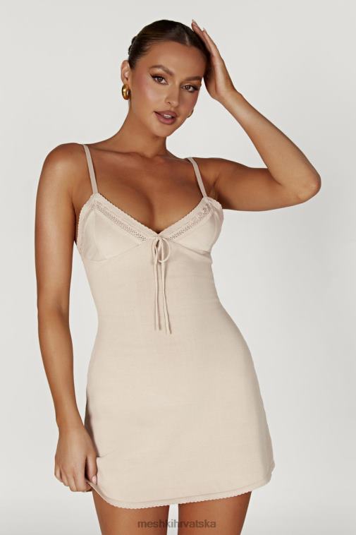 Meshki ellis pointelle pletena mini haljina XH4NH282 odjeća kost