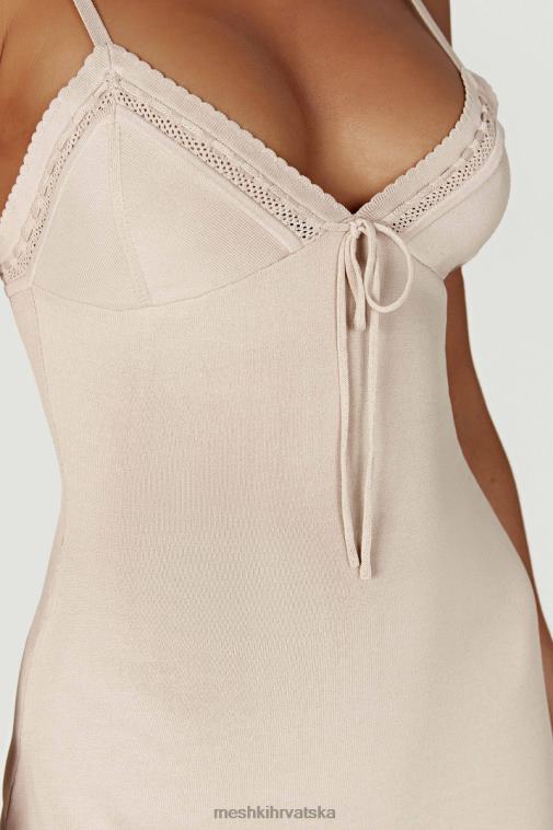 Meshki ellis pointelle pletena mini haljina XH4NH282 odjeća kost