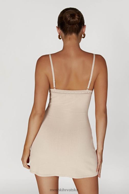 Meshki ellis pointelle pletena mini haljina XH4NH282 odjeća kost