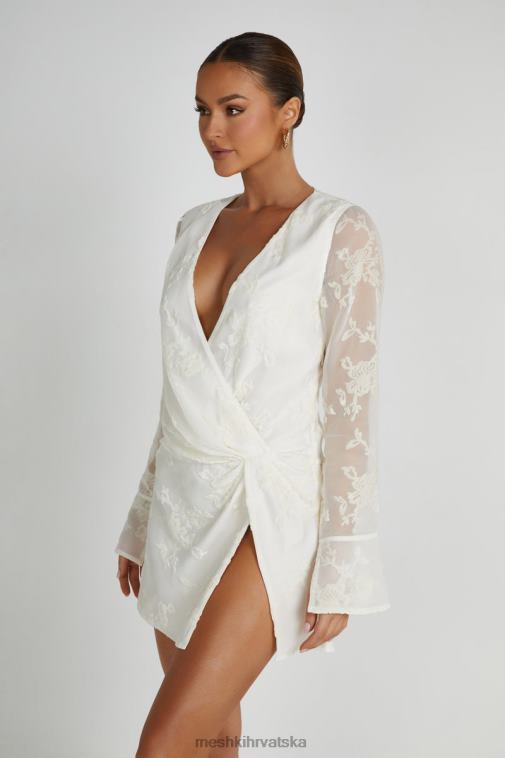 Meshki emory burnout baršunasta haljina XH4NH270 odjeća bijela