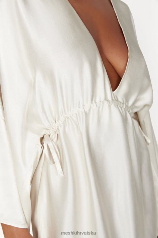 Meshki esmerlda plisirana kimono mini haljina XH4NH563 odjeća slonovača