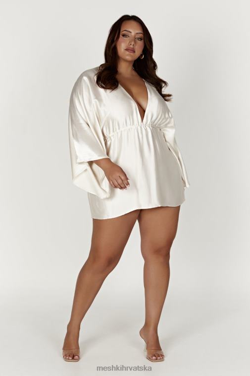 Meshki esmerlda plisirana kimono mini haljina XH4NH563 odjeća slonovača