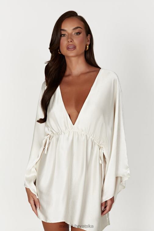 Meshki esmerlda plisirana kimono mini haljina XH4NH563 odjeća slonovača