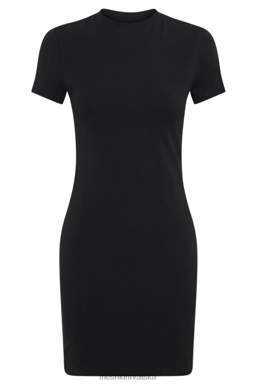 Meshki halston mini haljina kratkih rukava XH4NH149 odjeća crno