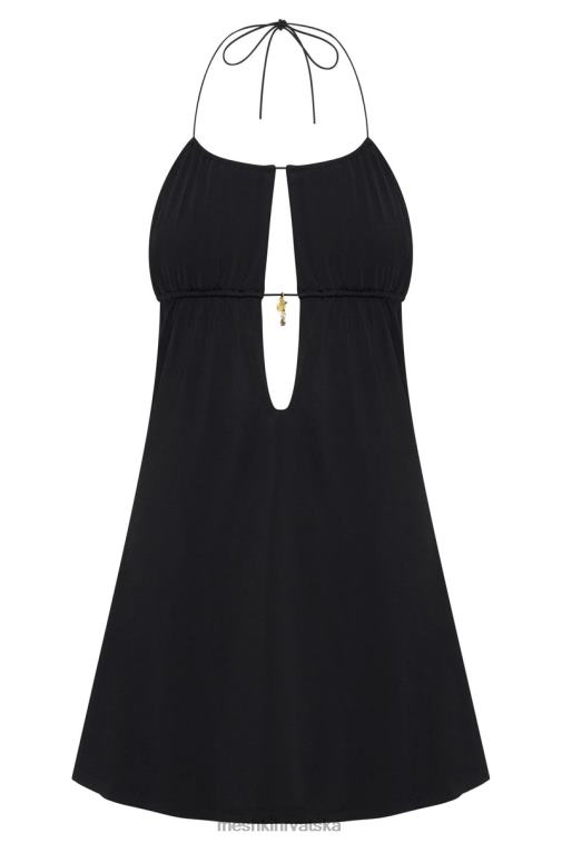 Meshki kehlani halter mini haljina XH4NH610 odjeća crno