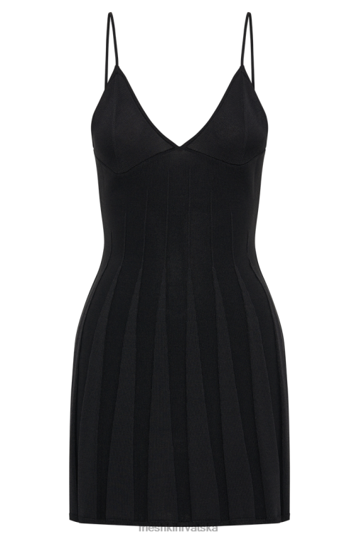 Meshki kendra rebrasta pletena mini haljina XH4NH77 odjeća crno