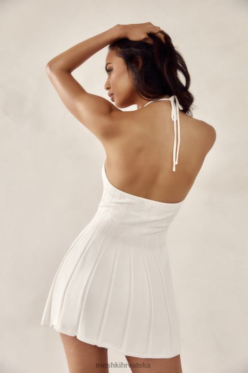 Meshki koa pletena mini haljina s halterom XH4NH524 odjeća bijela