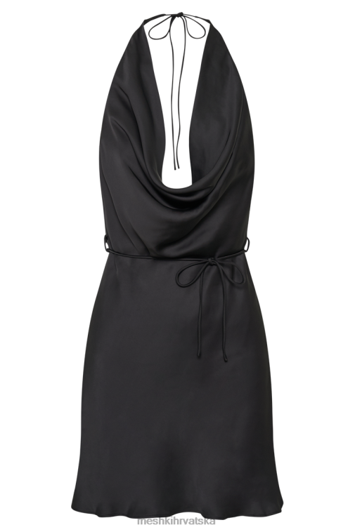 Meshki lorena mini haljina s halterima XH4NH25 odjeća crno