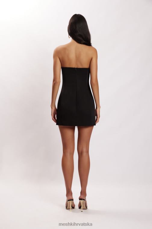 Meshki maci mini haljina od krepa XH4NH160 odjeća crno