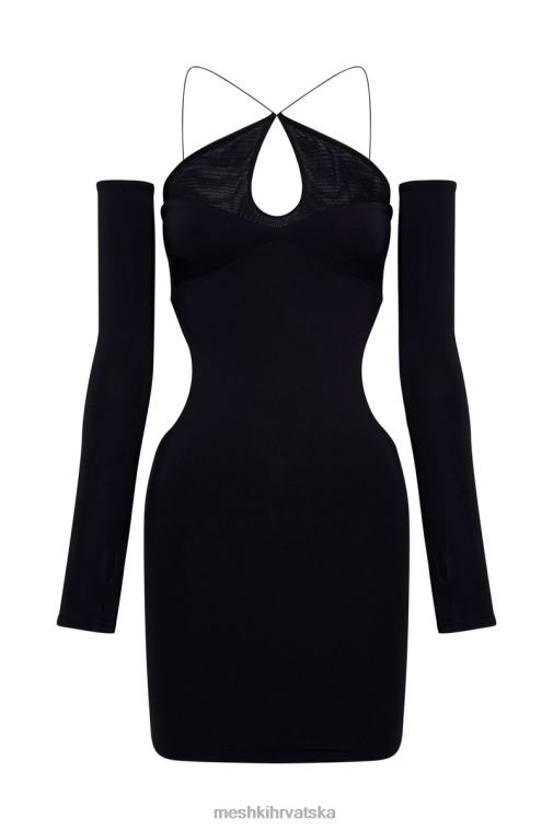 Meshki maddy mini trokutasto izrezana haljina XH4NH715 odjeća crno