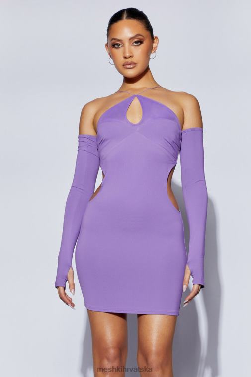 Meshki maddy mini trokutasto izrezana haljina XH4NH716 odjeća ljubičasta