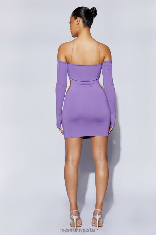 Meshki maddy mini trokutasto izrezana haljina XH4NH716 odjeća ljubičasta