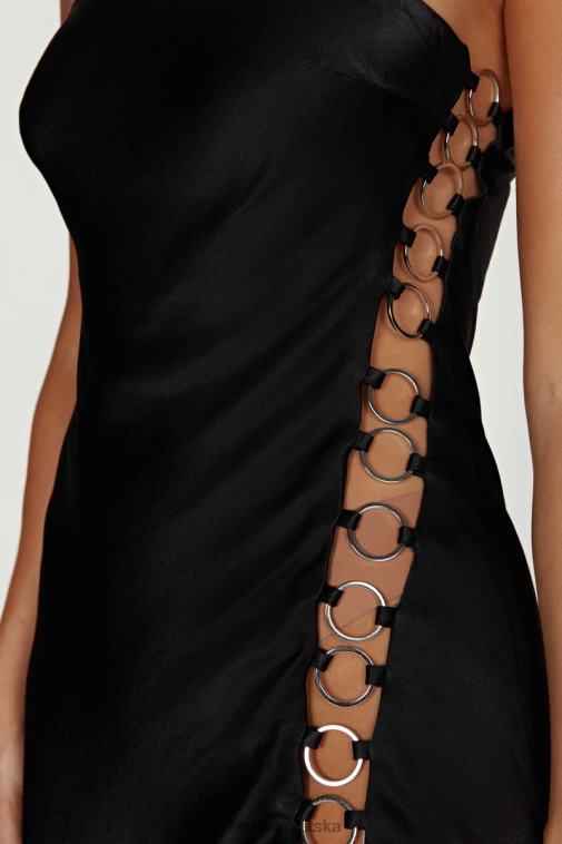 Meshki maura mini haljina s prstenom XH4NH745 odjeća crno