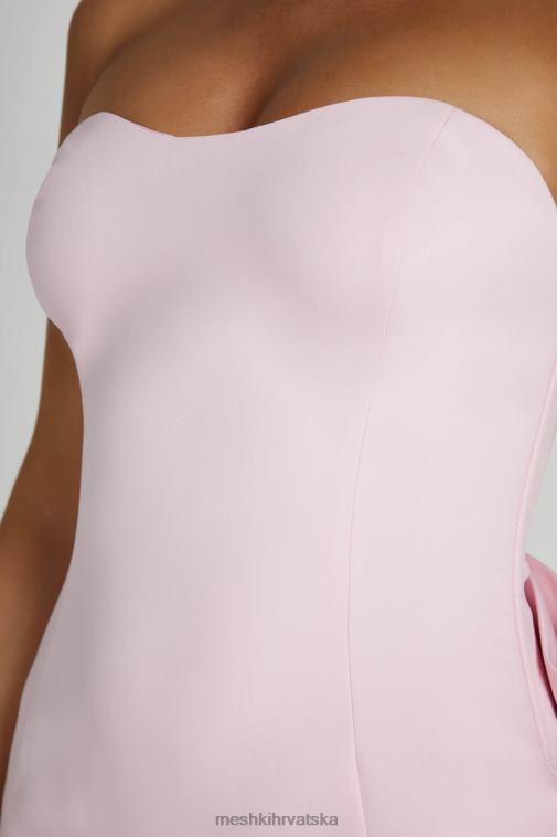 Meshki meredith mini haljina bez naramenica s mašnom XH4NH112 odjeća rumenilo ružičasto