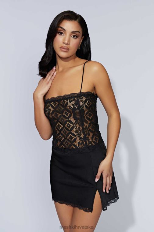 Meshki mini haljina od quincy čipke XH4NH643 odjeća crno