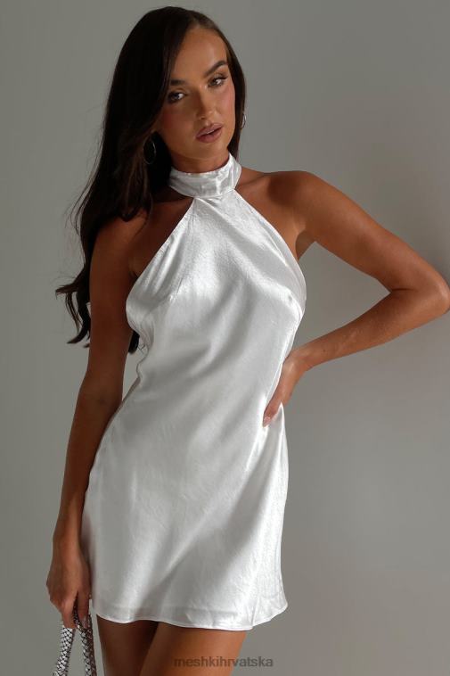 Meshki mini haljina s ularom s mašnom XH4NH102 odjeća bijela