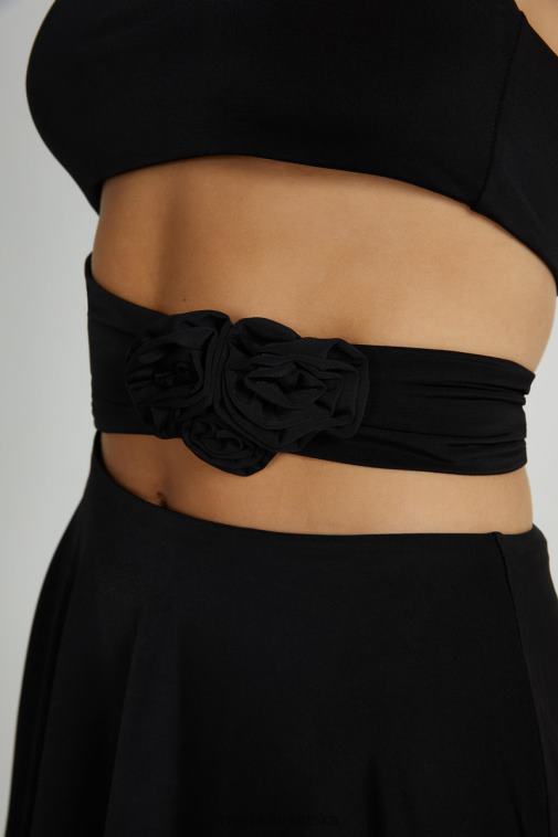 Meshki montanna ružičasta mini haljina bez naramenica XH4NH164 odjeća crno