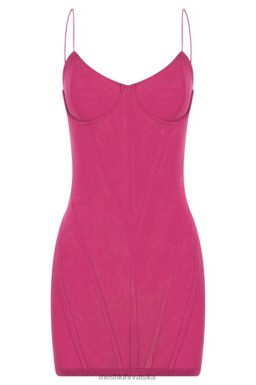 Meshki mrežasta mini haljina obložena mapelom XH4NH724 odjeća ljubičica