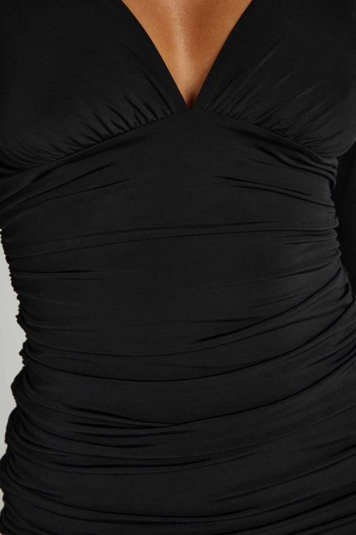 Meshki nabrana mini haljina leanne jersey XH4NH252 odjeća crno