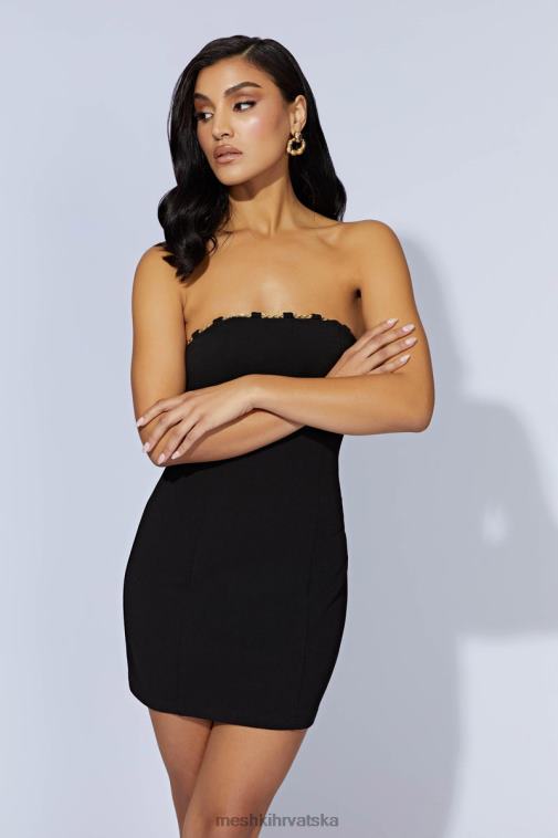 Meshki noelle mini haljina s lancem XH4NH602 odjeća crno