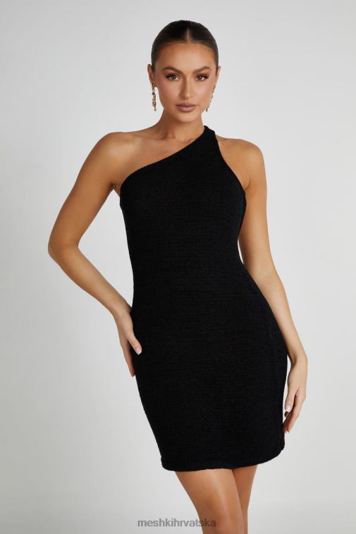 Meshki paisley pletena mini haljina XH4NH139 odjeća crno