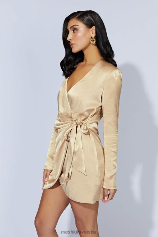 Meshki saira mini haljina na vezanje XH4NH655 odjeća pšenica