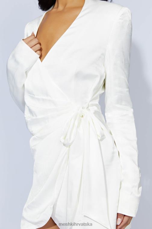 Meshki saira mini haljina na vezanje XH4NH658 odjeća bijela